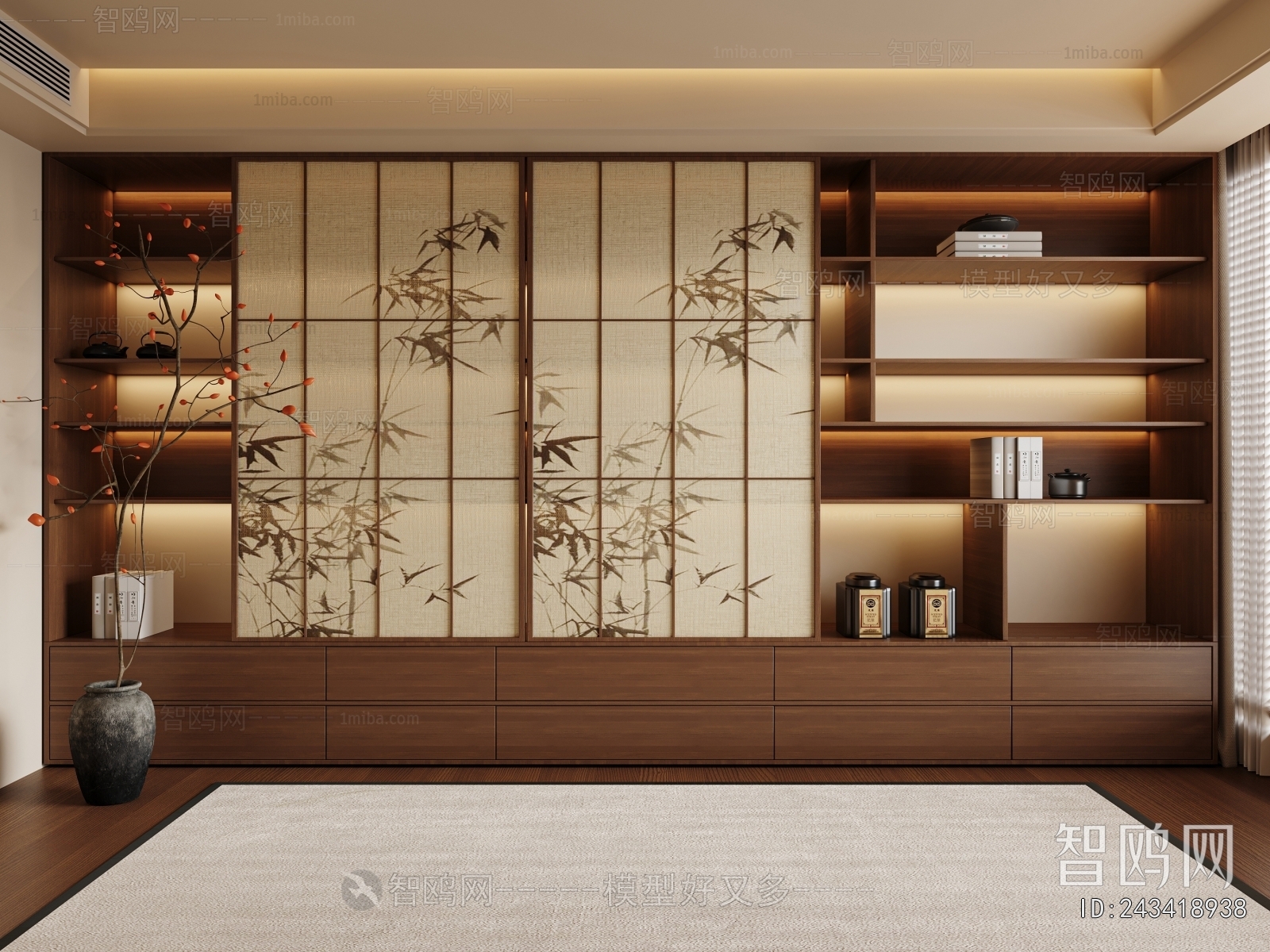 New Chinese Style Bookcase