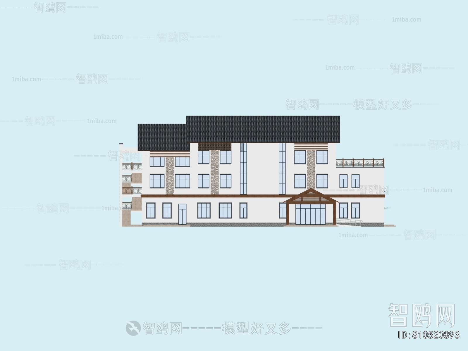 New Chinese Style Building Appearance