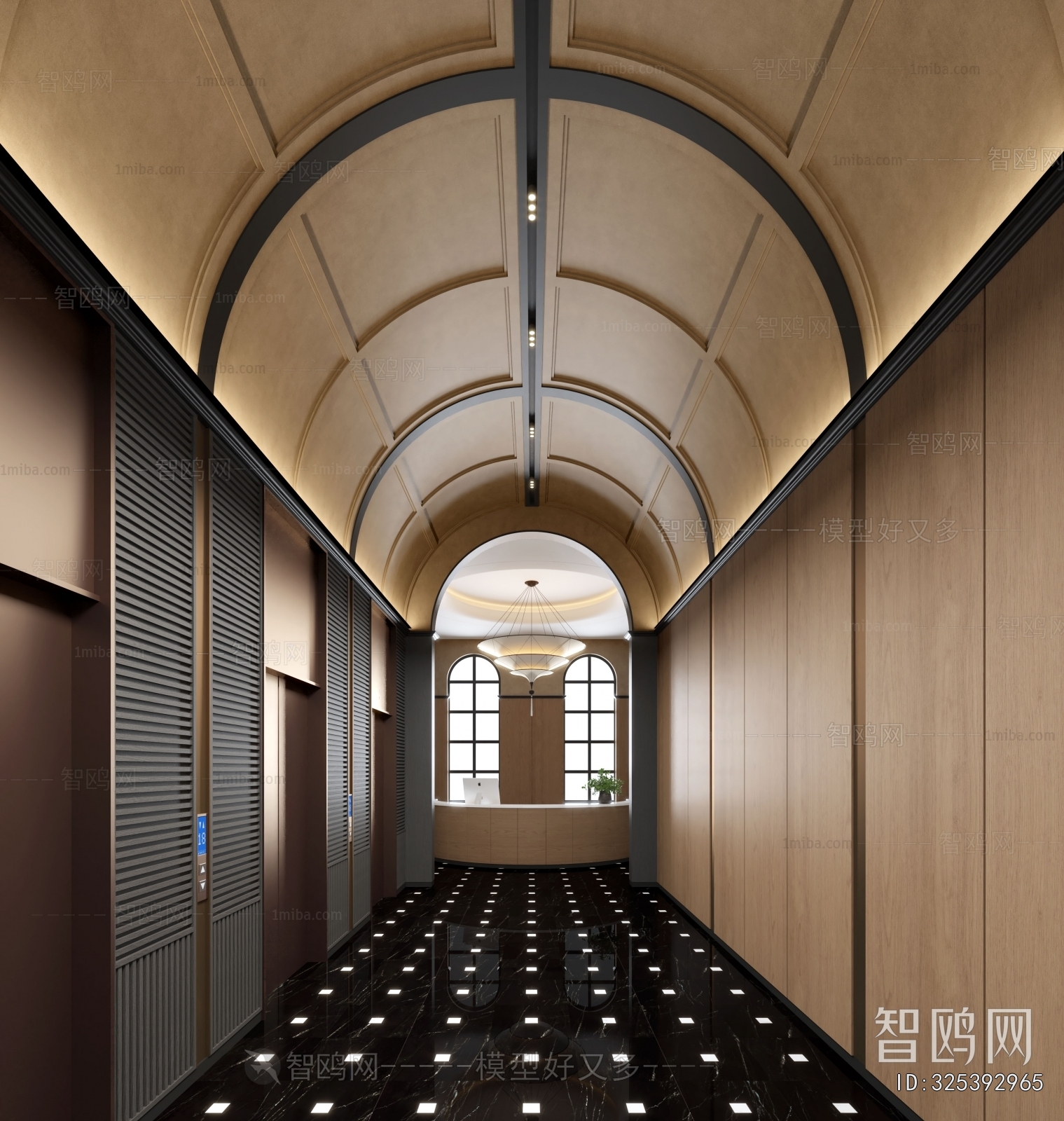 现代酒店电梯厅