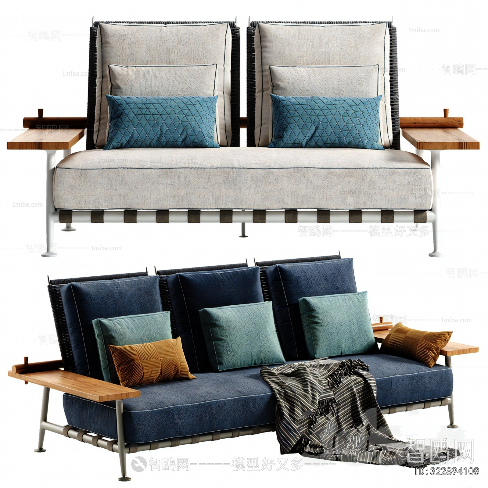 New Chinese Style A Sofa For Two