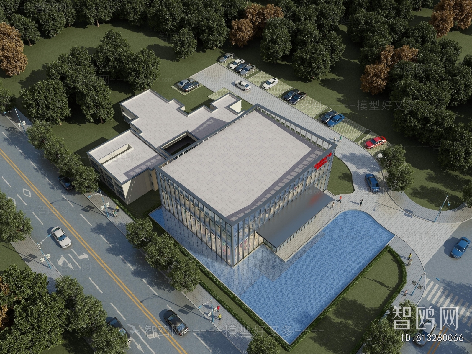 Modern Architectural Bird's-eye View Planning