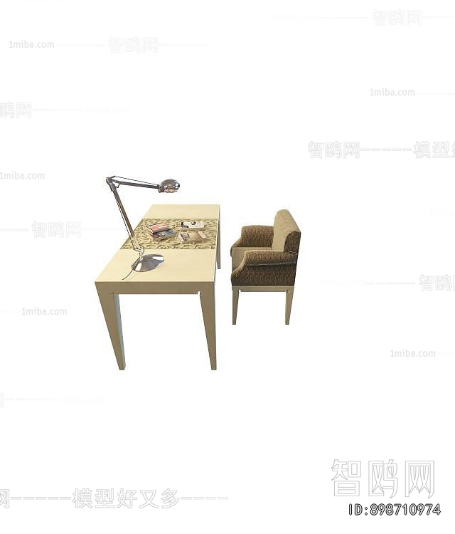 Simple European Style Computer Desk And Chair