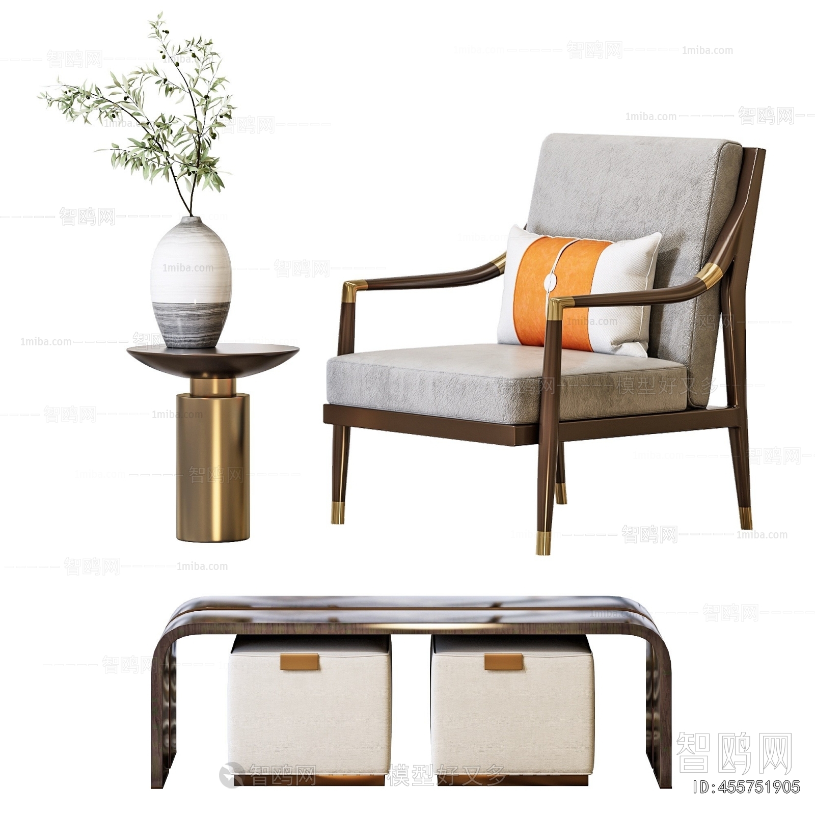 New Chinese Style Lounge Chair