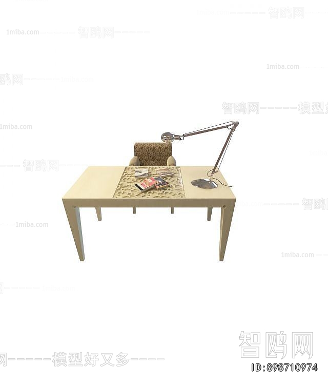 Simple European Style Computer Desk And Chair