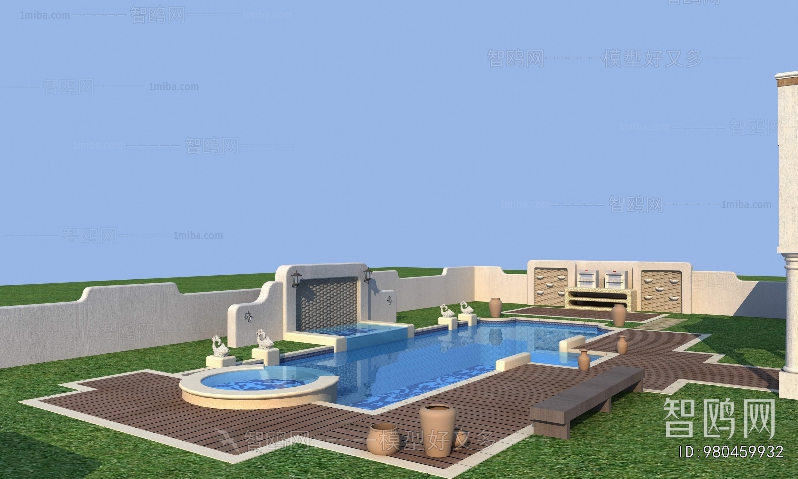 Mediterranean Style Swimming Pool