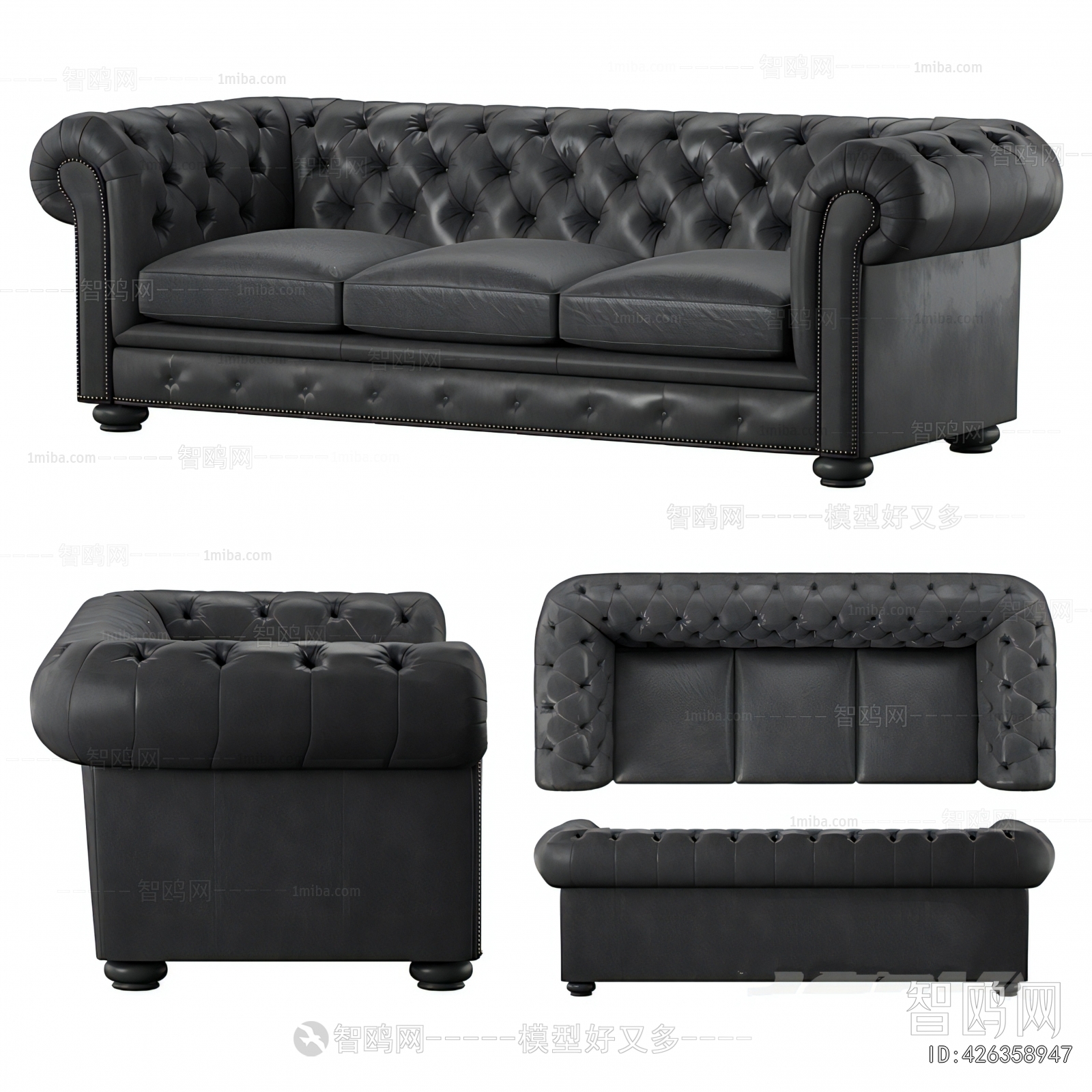 European Style Three-seat Sofa