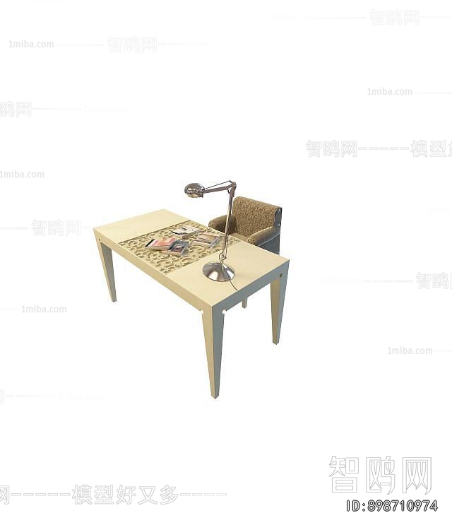 Simple European Style Computer Desk And Chair