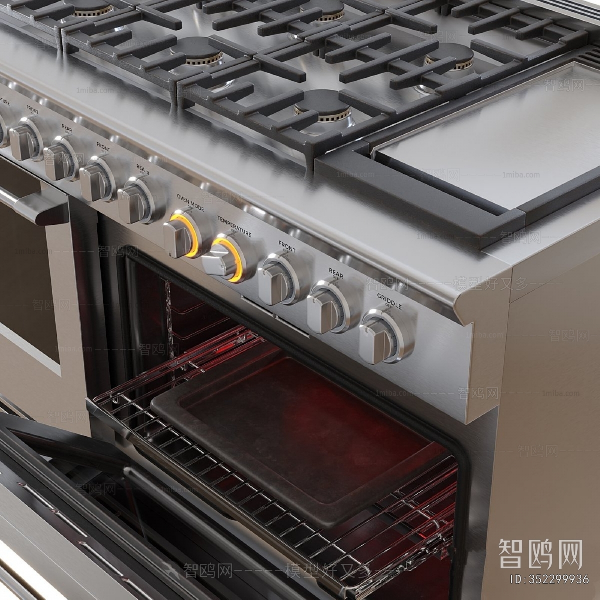 Modern Kitchen Electric Gas Range