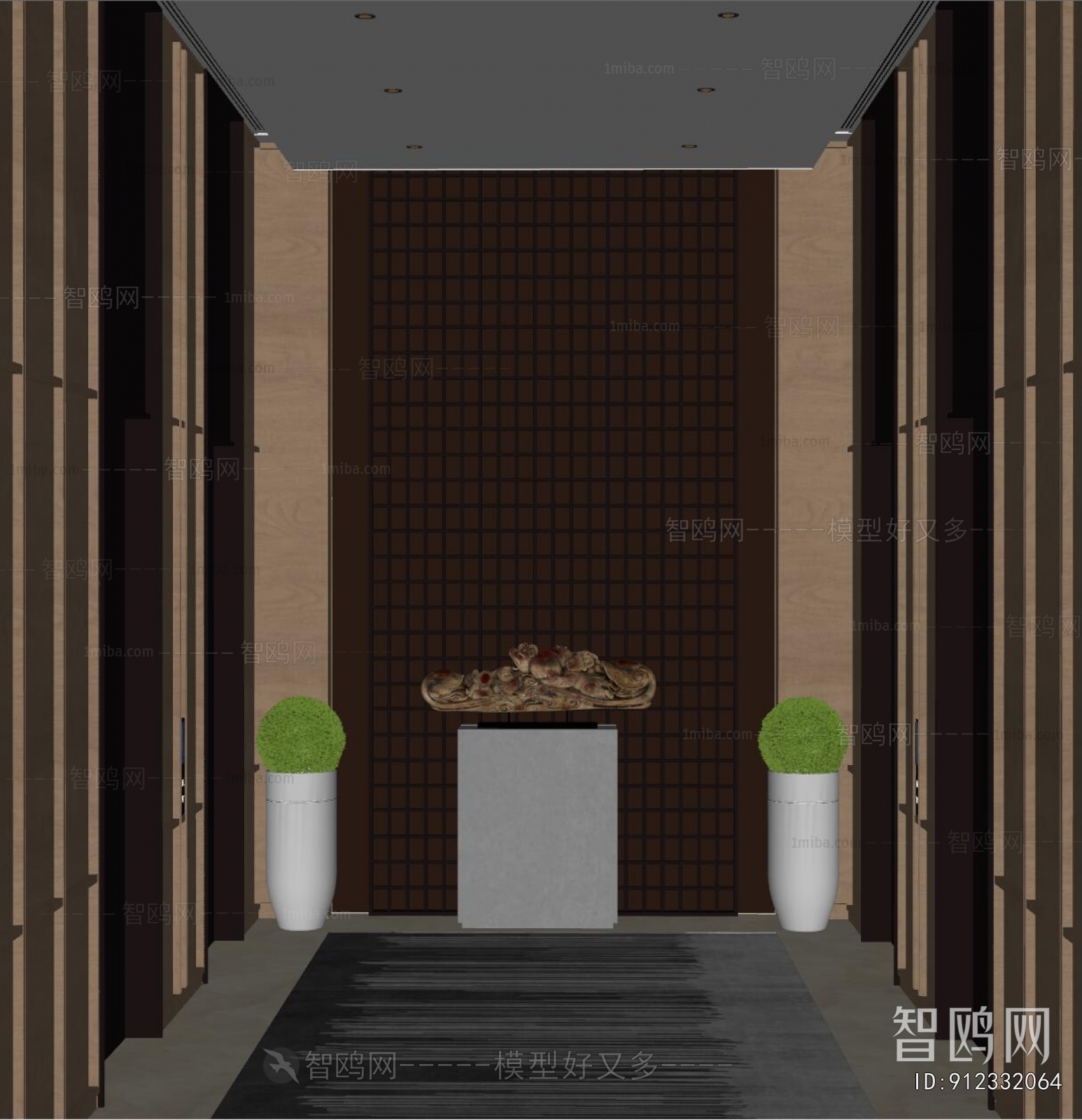New Chinese Style Elevator Hall