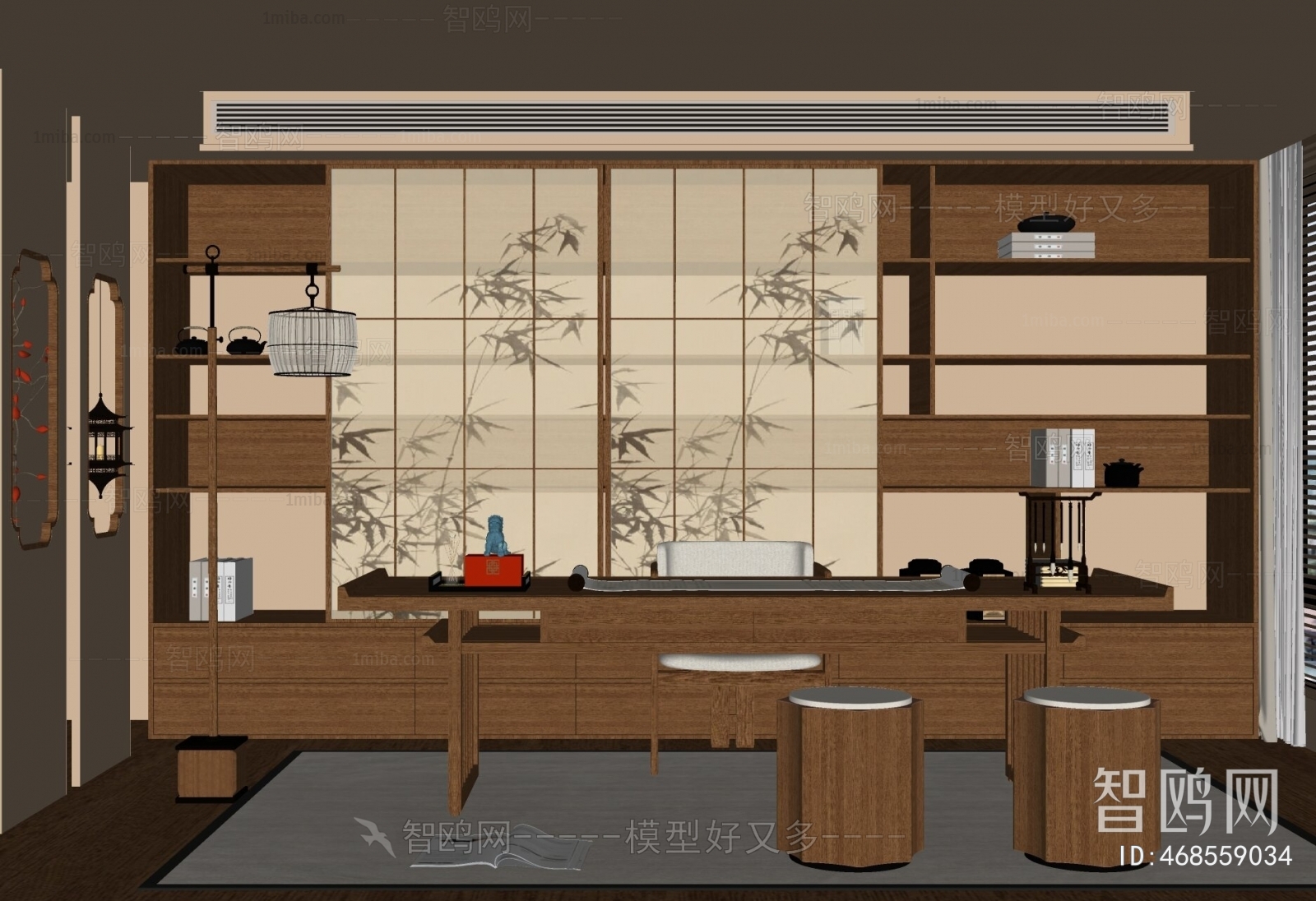 新中式禅意书房