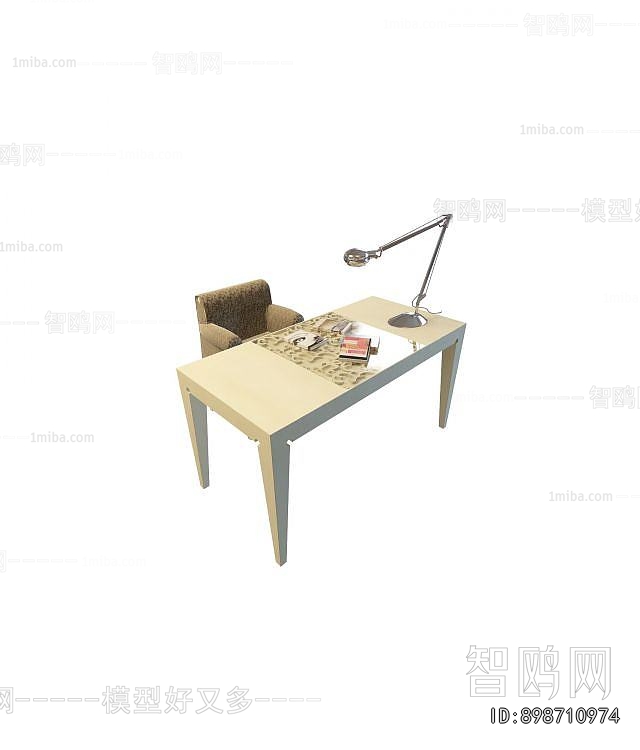 Simple European Style Computer Desk And Chair