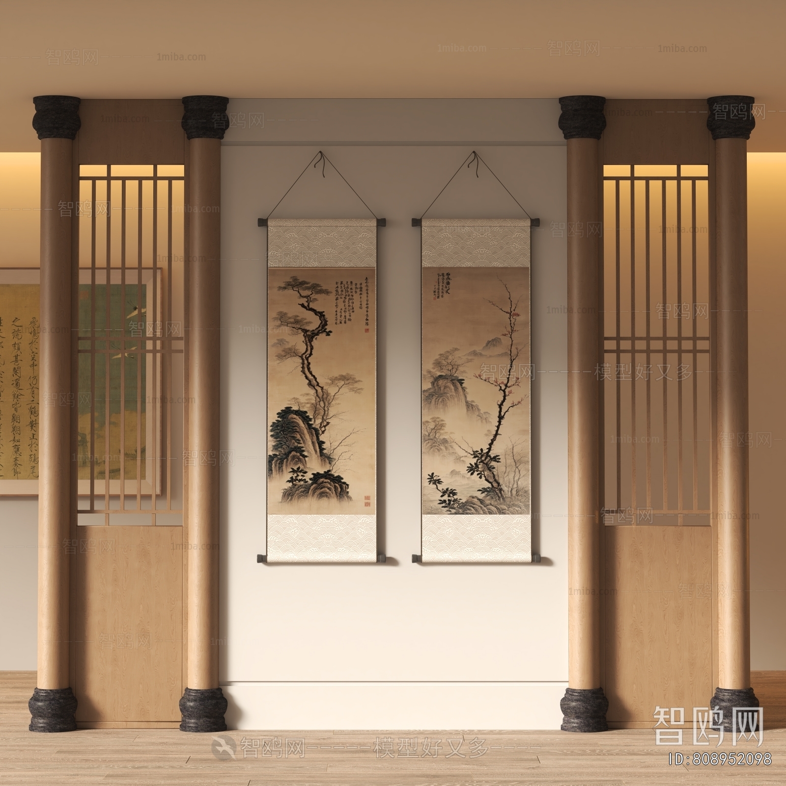 New Chinese Style Calligraphy And Painting