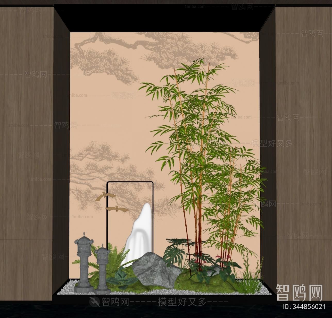新中式室内景观造景