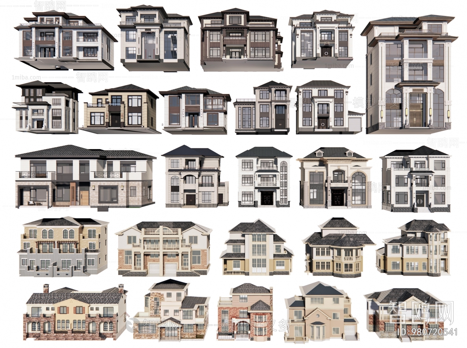 New Chinese Style Villa Appearance