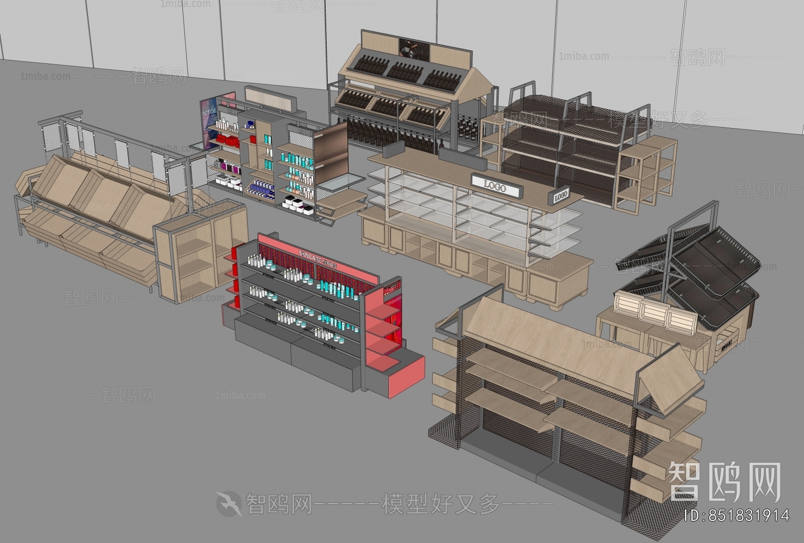 Modern Supermarket Shelf