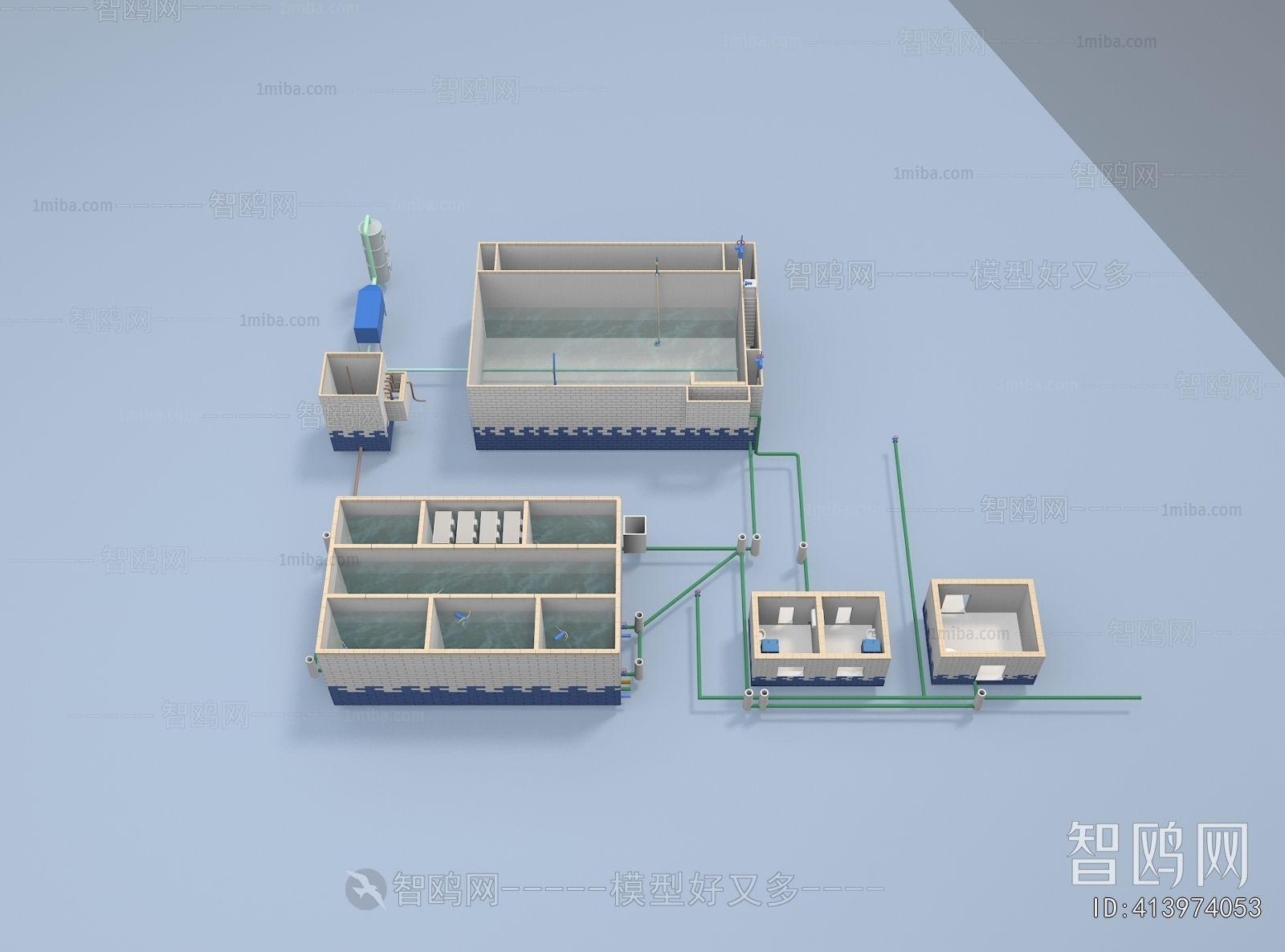 Modern Architectural Bird's-eye View Planning