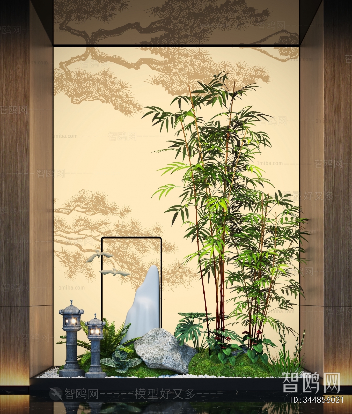 新中式室内景观造景