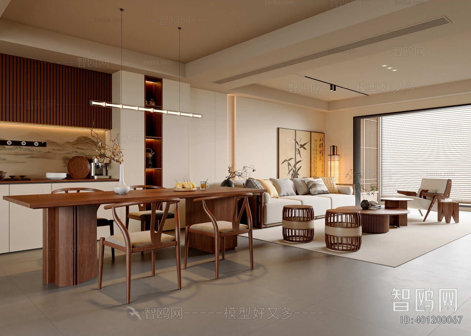 New Chinese Style Dining Room