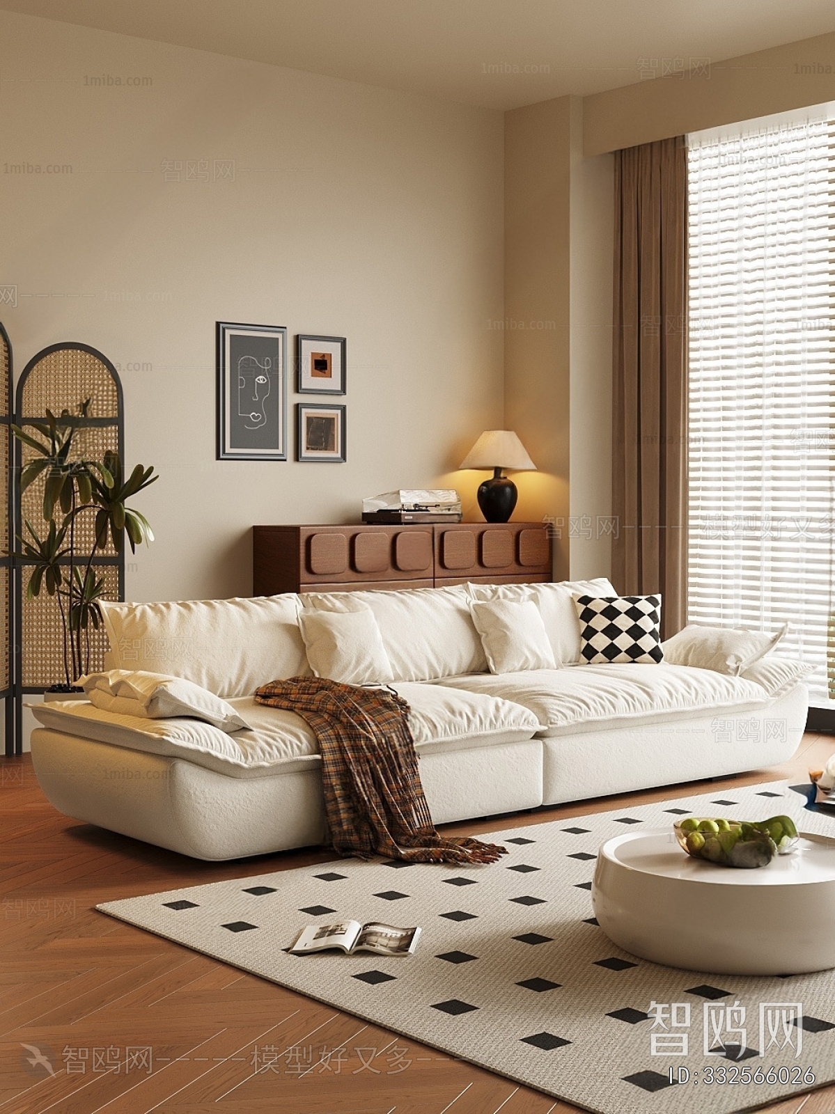 Modern Three-seat Sofa