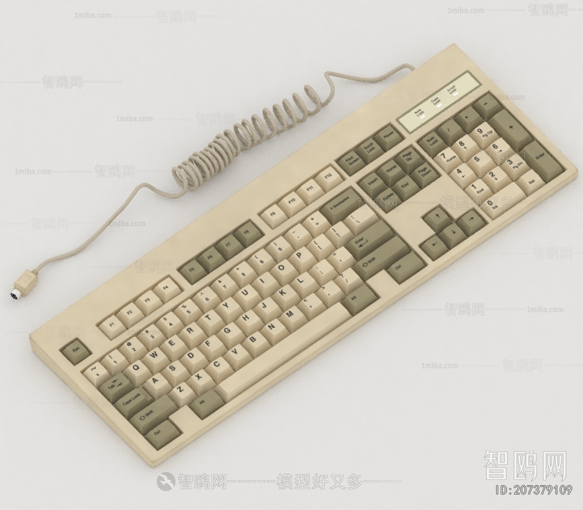 Modern Retro Style Keyboard And Mouse