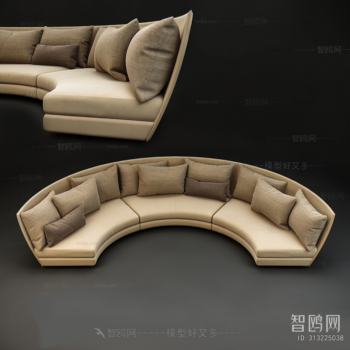 Modern Curved Sofa