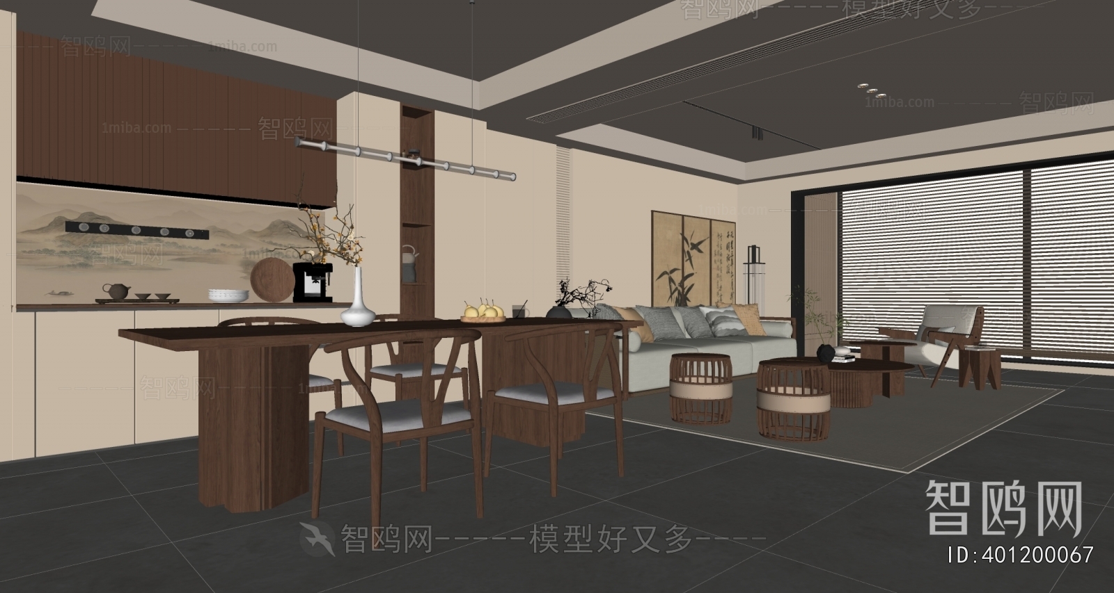 New Chinese Style Dining Room