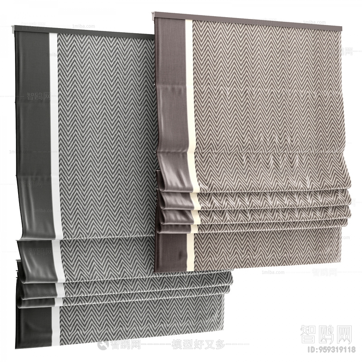 New Chinese Style Roman Curtain