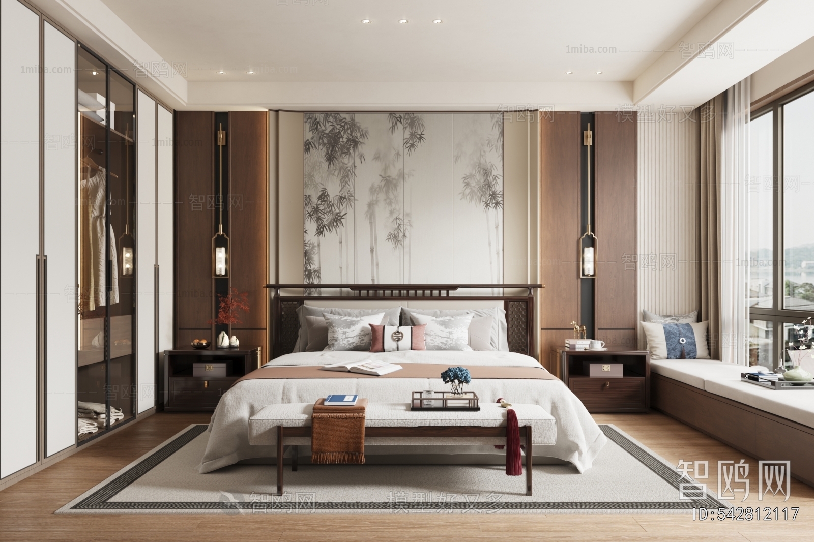 New Chinese Style Bedroom
