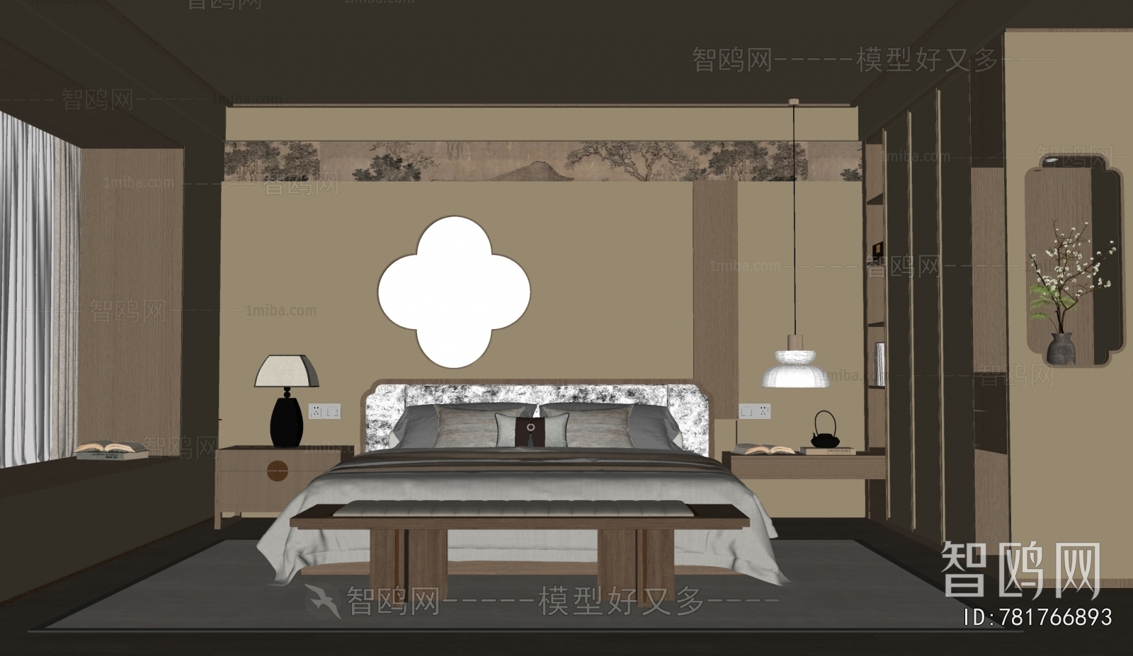 新中式禅意家居卧室