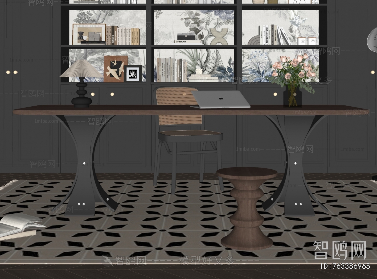 French Style Computer Desk And Chair