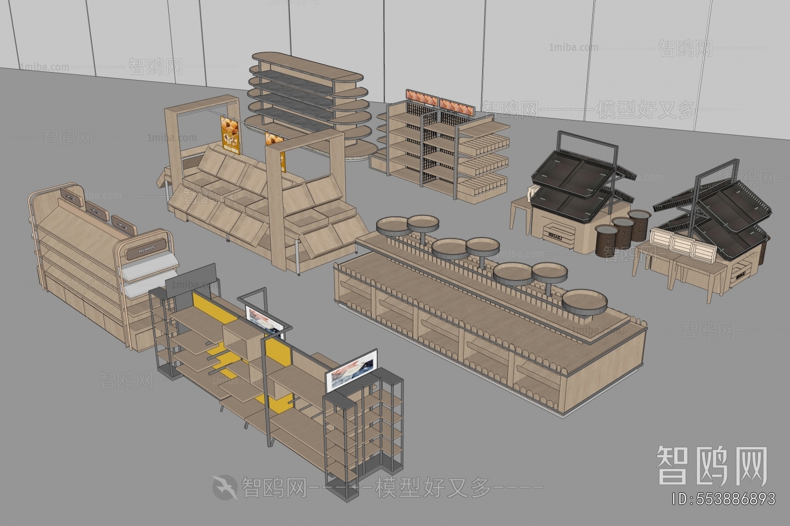 Modern Supermarket Shelf