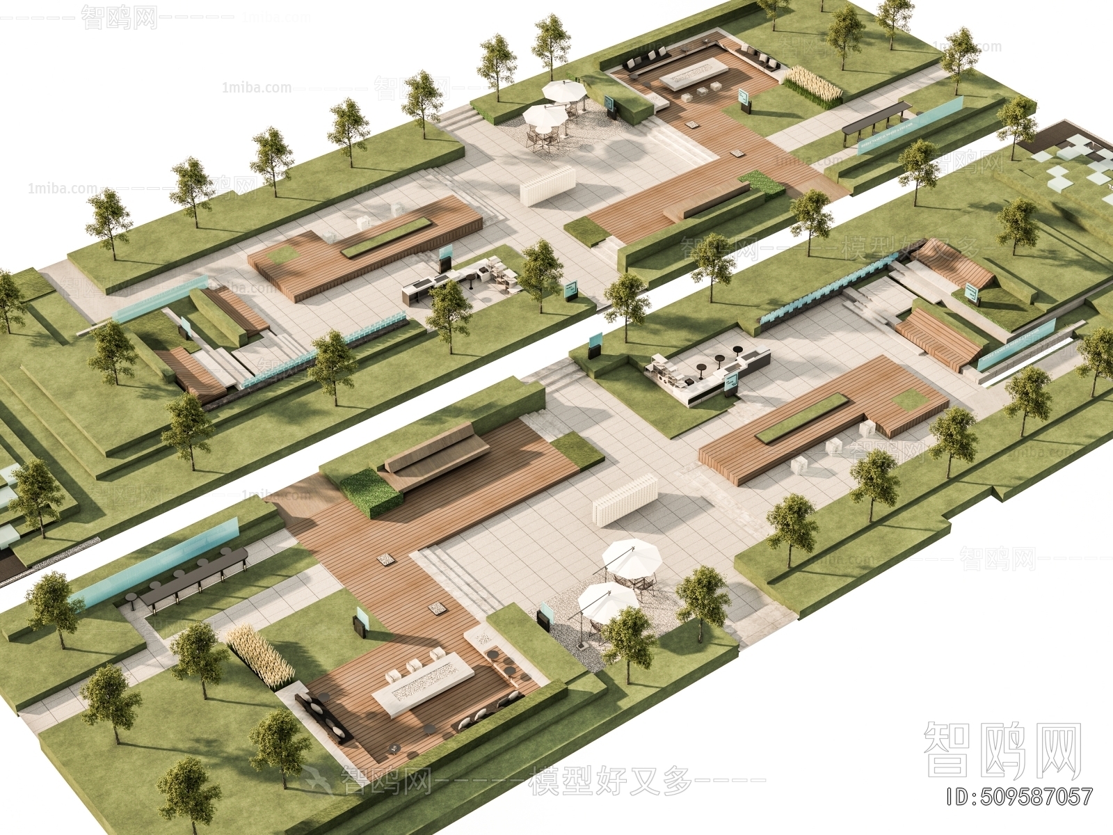 Modern Park Landscape