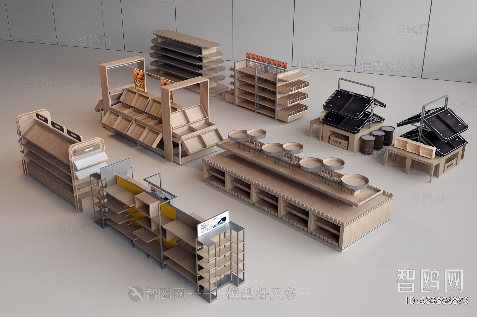 Modern Supermarket Shelf