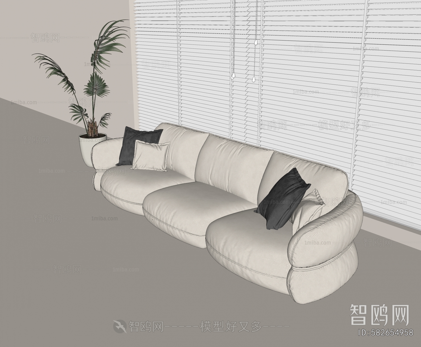 Modern Three-seat Sofa