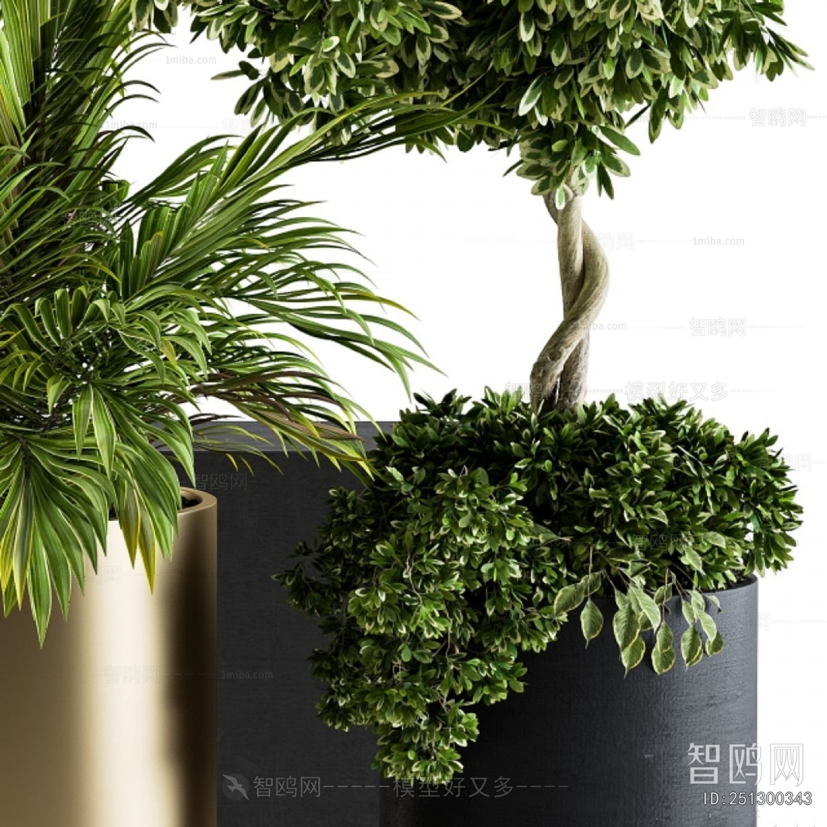 Modern Ground Green Plant Potted Plants