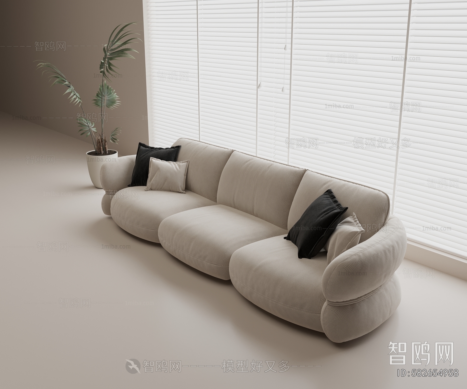 Modern Three-seat Sofa