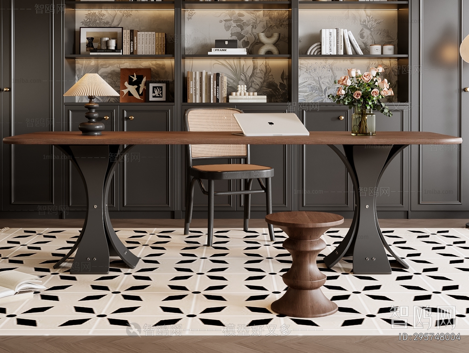 French Style Computer Desk And Chair