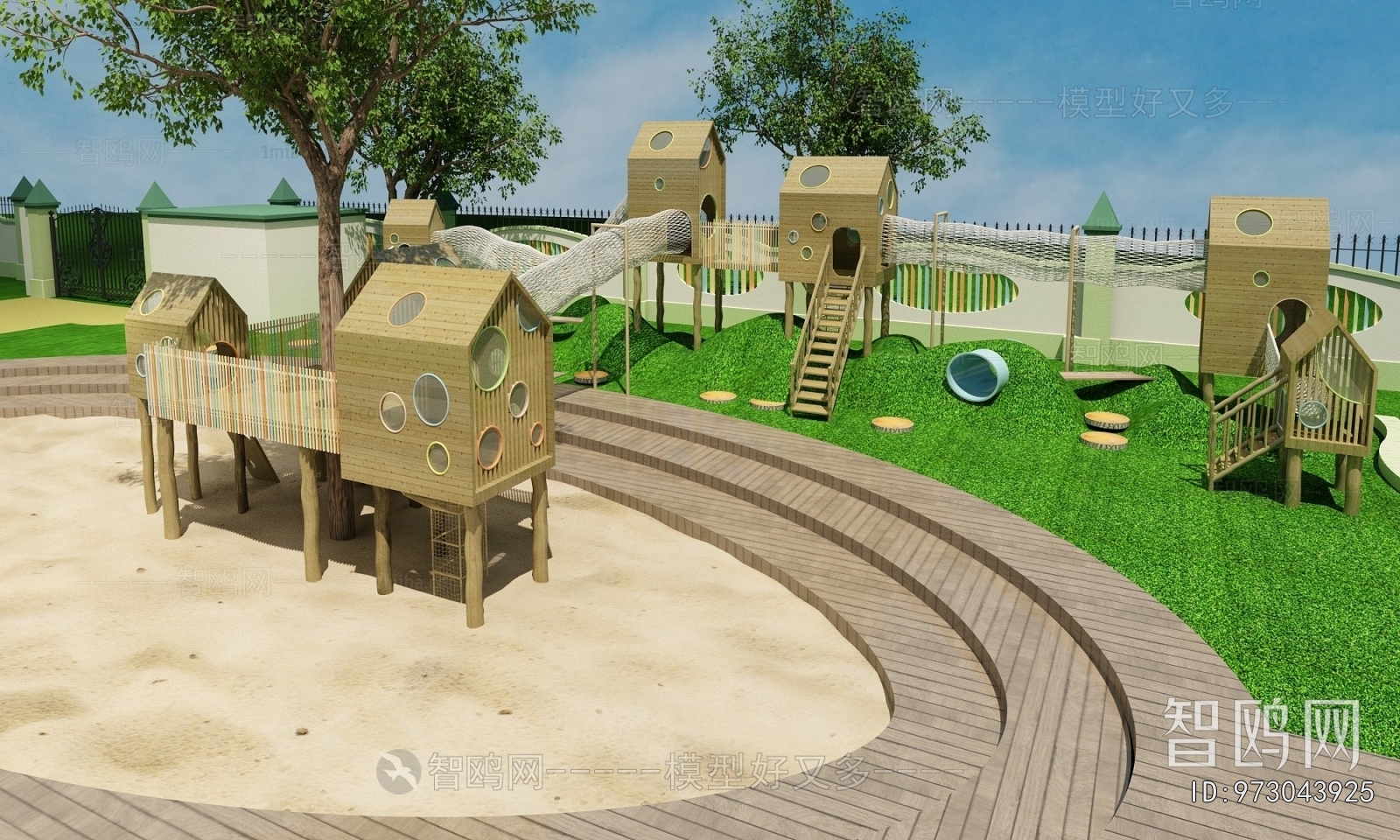 Modern Outdoor Space In Kindergarten