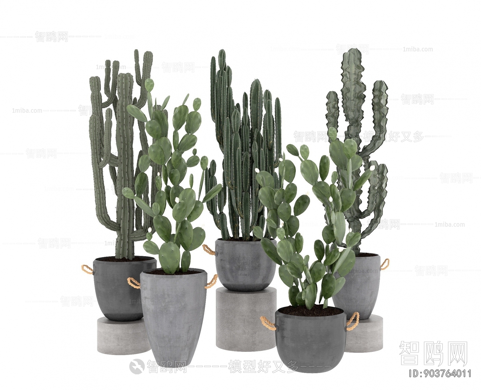 Modern Ground Green Plant Potted Plants