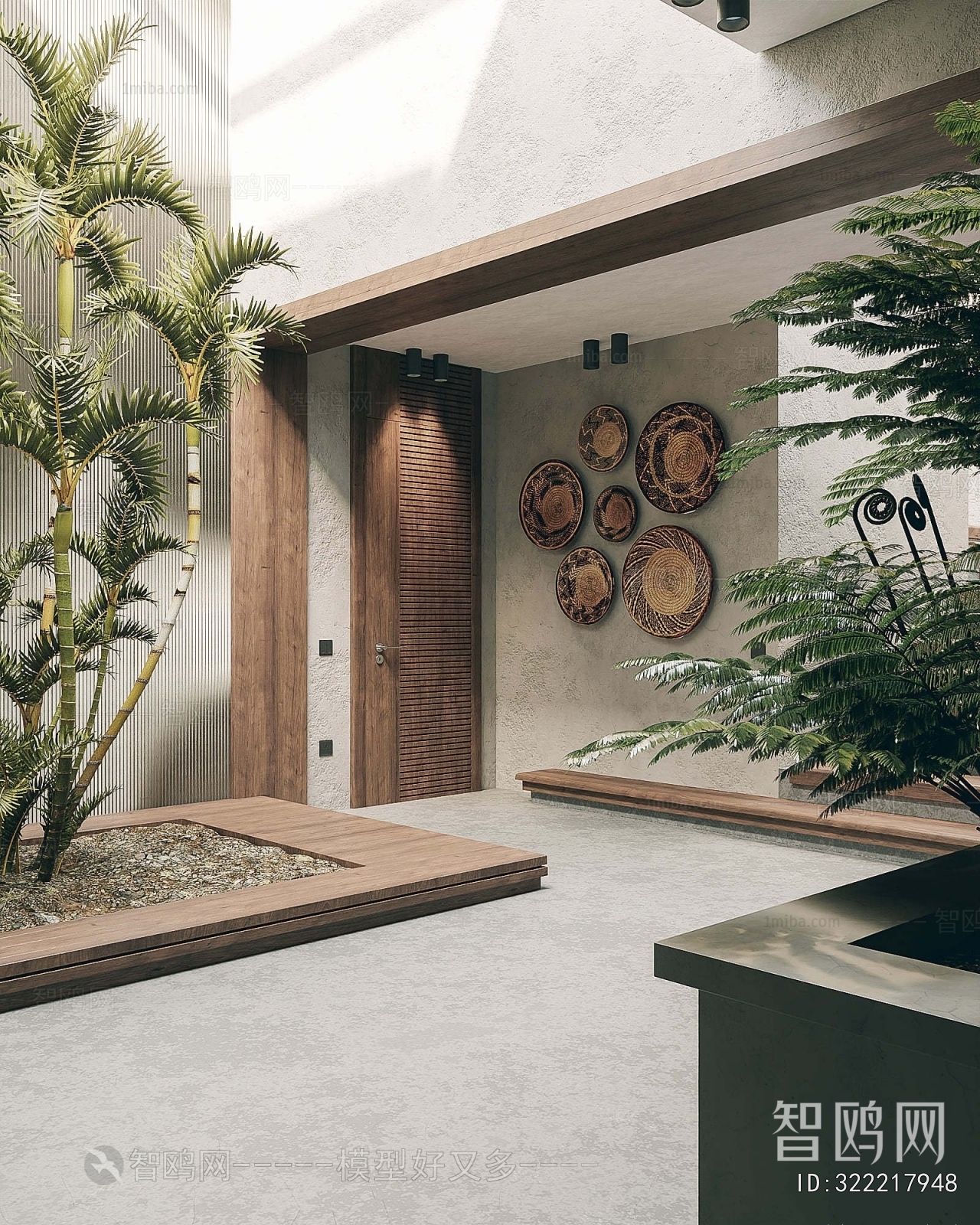 Wabi-sabi Style Hallway