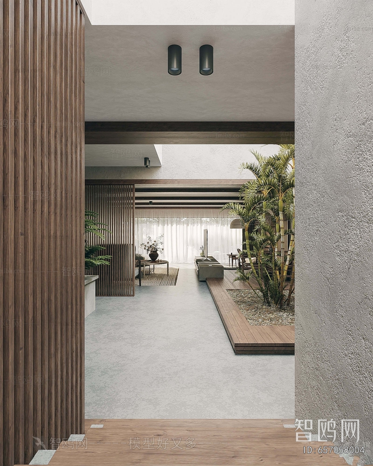 Wabi-sabi Style A Living Room