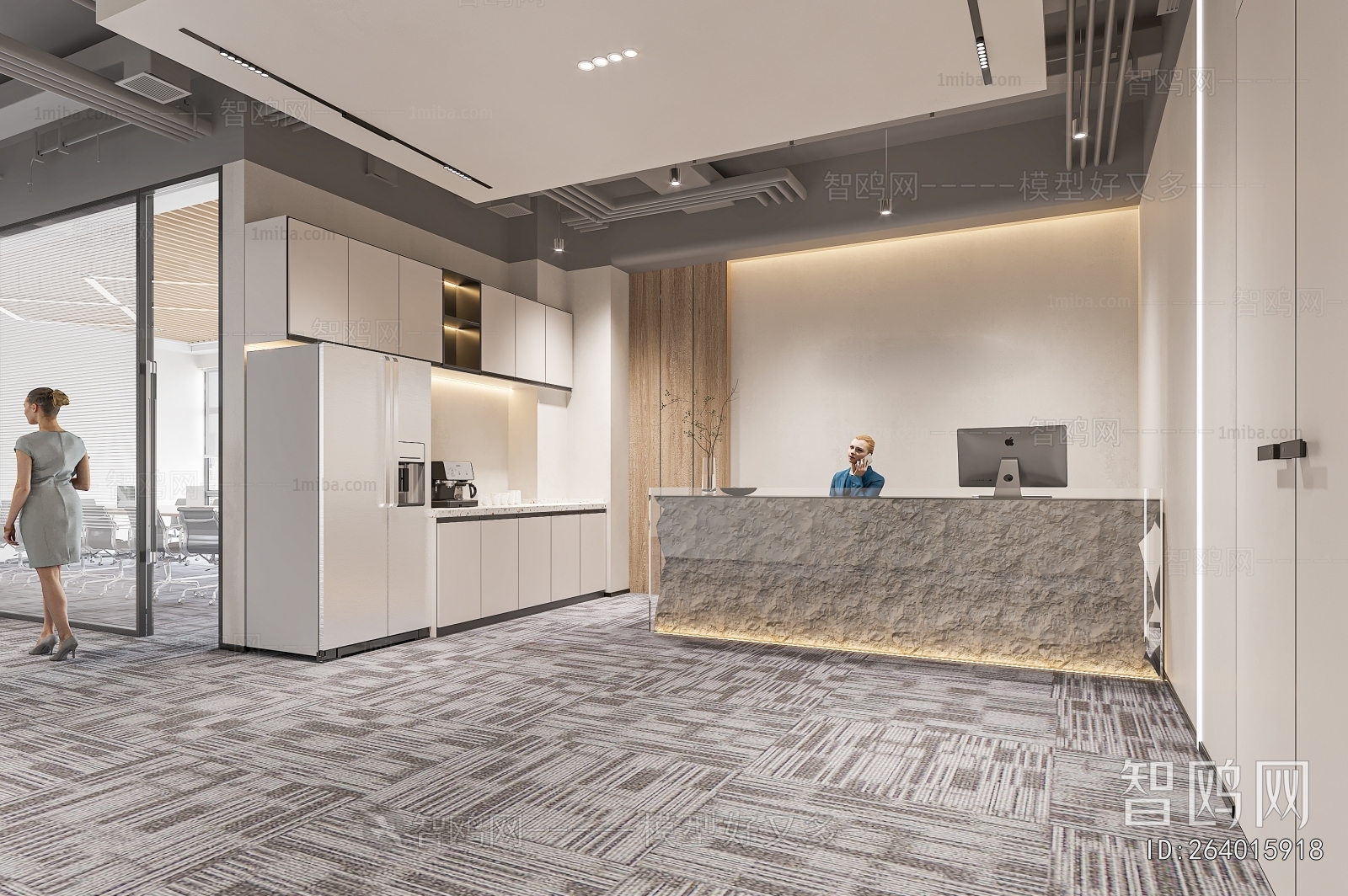 Modern Office Reception Desk