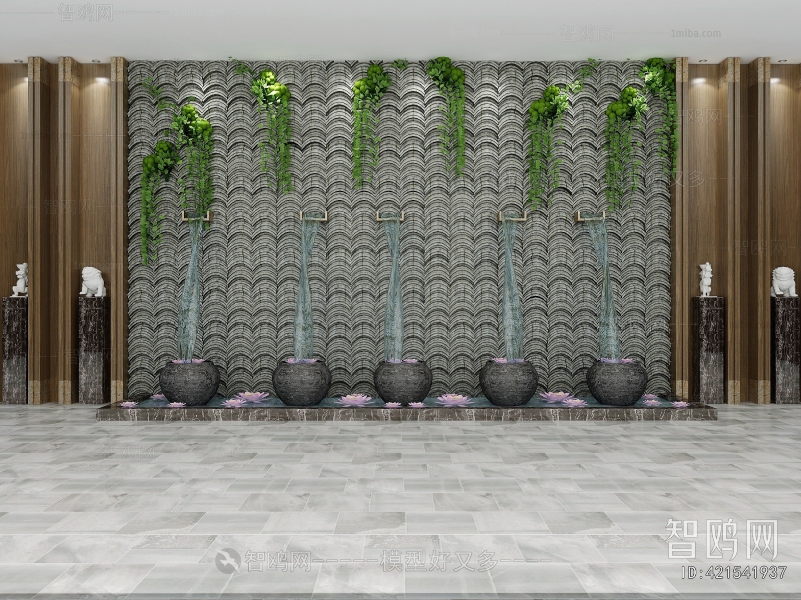 New Chinese Style TV Wall