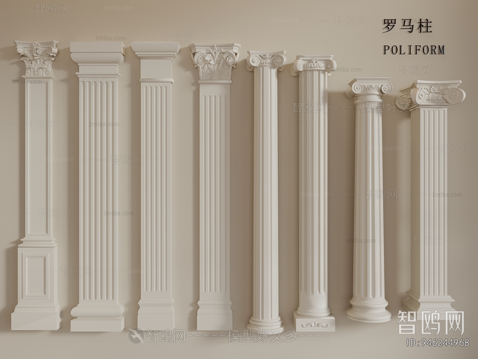 European Style Roman Pillar