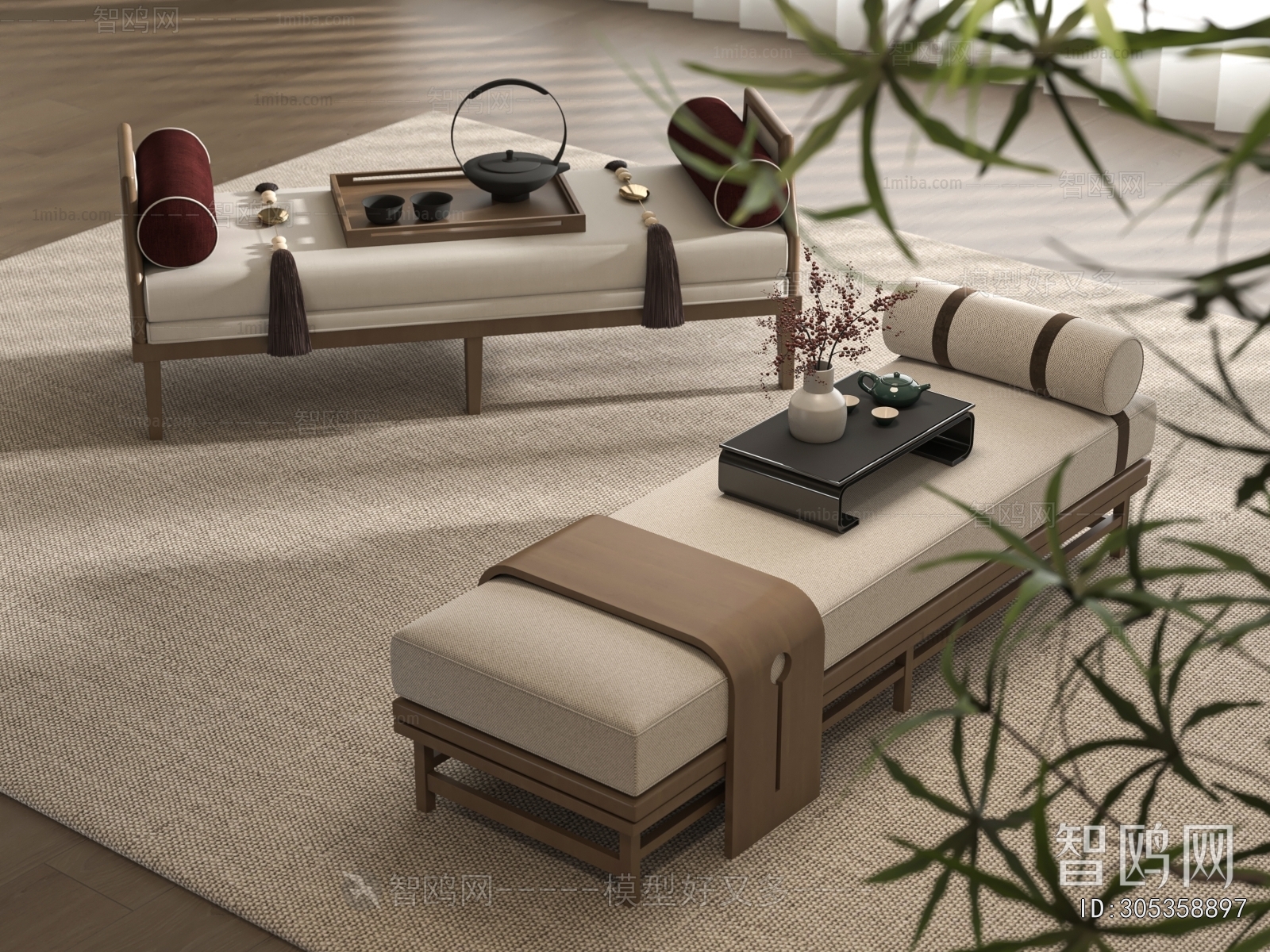 New Chinese Style Bench