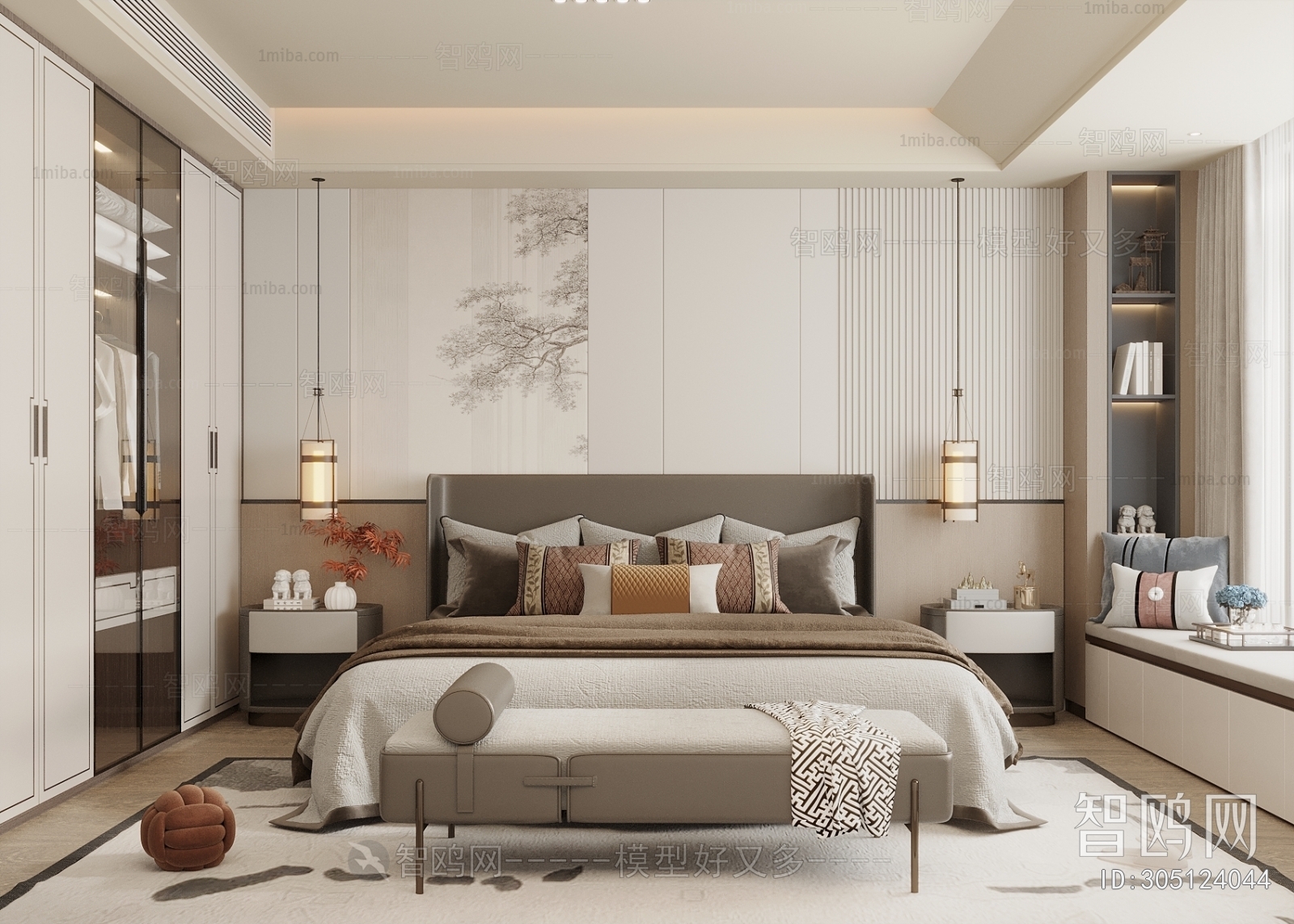 New Chinese Style Bedroom