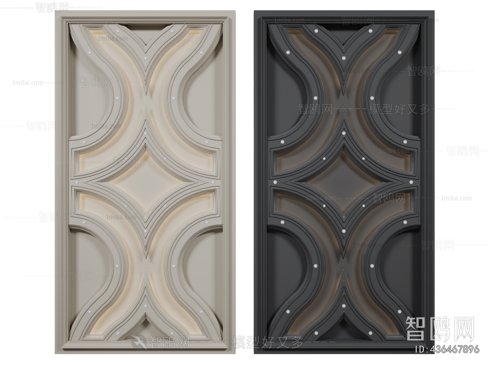 French Style Plaster Carved Top Plate