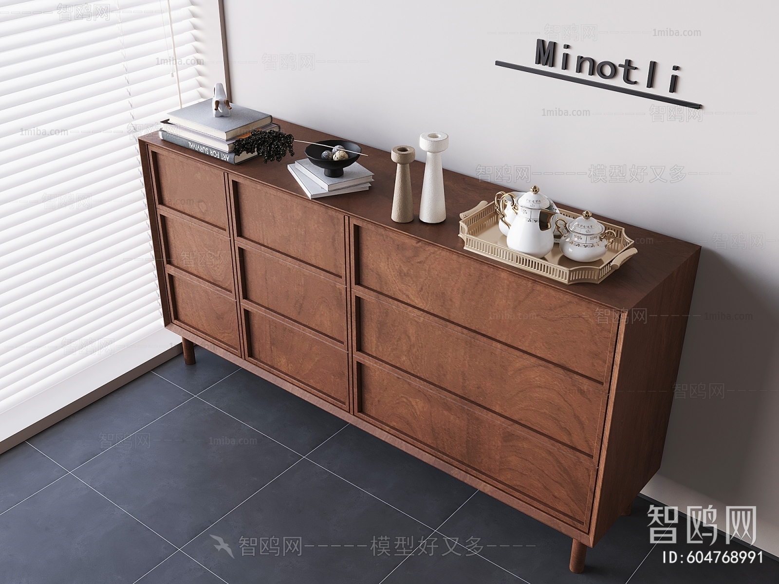 New Chinese Style Side Cabinet