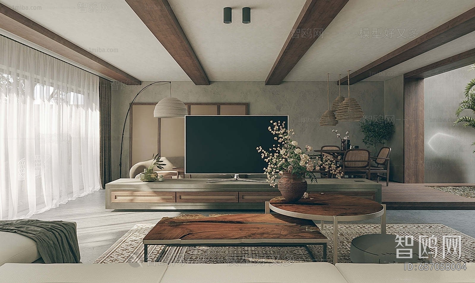 Wabi-sabi Style A Living Room