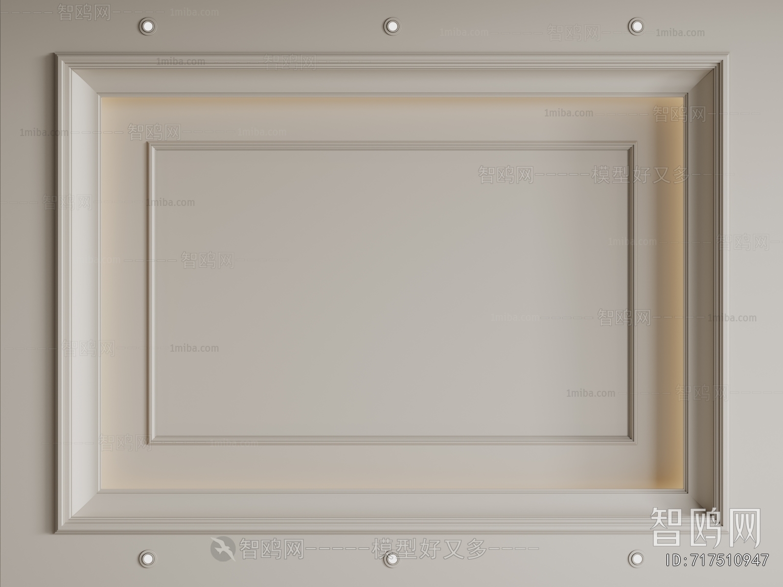 French Style Plaster Carved Top Plate